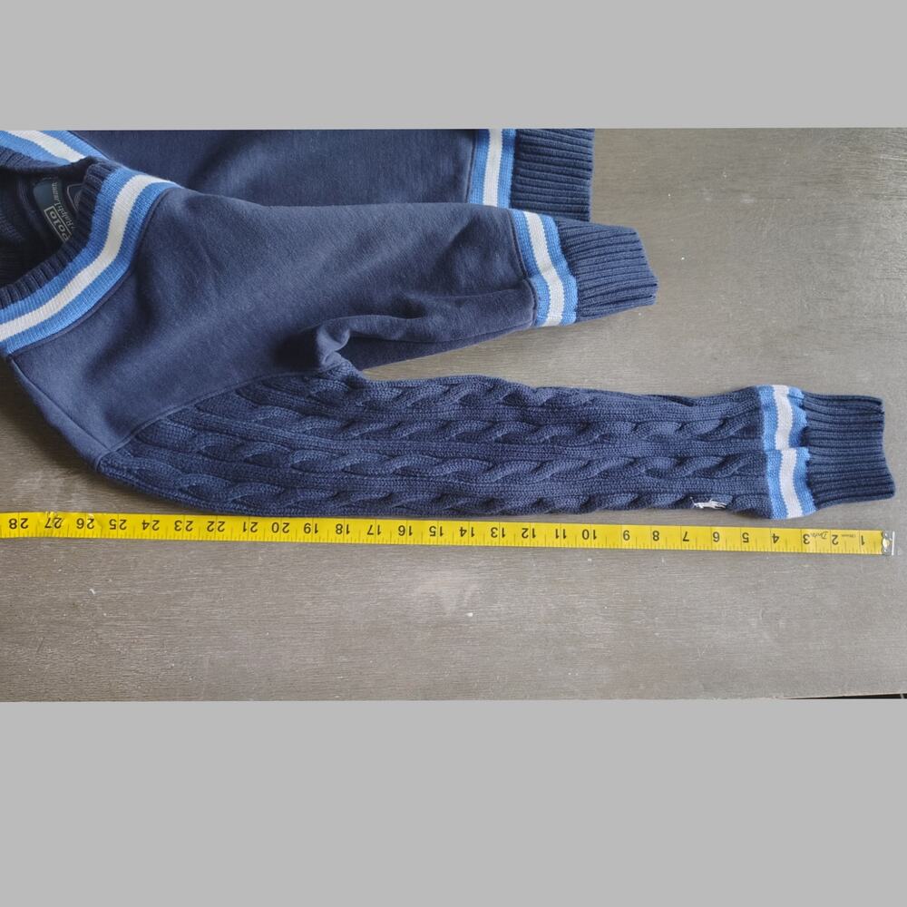 Polo Ralph Lauren Wimbledon 2026 Hybrid Cable Knit Sweatshirt Navy Small - Picture 9 of 16